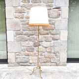 Tripod golden floor lamp