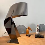 Ribbon Design Claire Norcross limited edition chrome brown table lamp