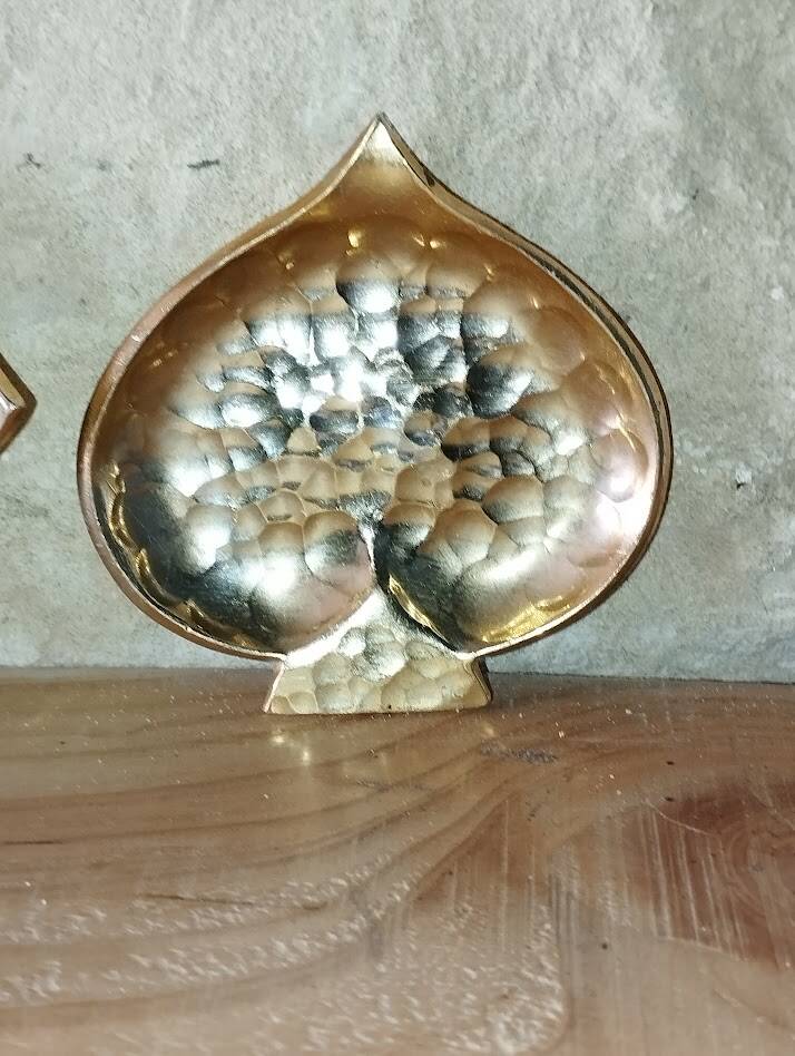 Set of 4 Jie Gantofta enamelled brass ashtrays – playing cards – desi