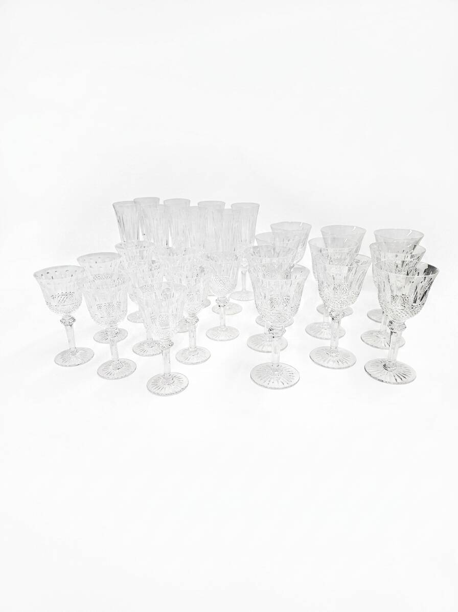 Service of 27 crystal glasses from Saint-Louis