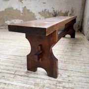 Paire de bancs noyer 1900