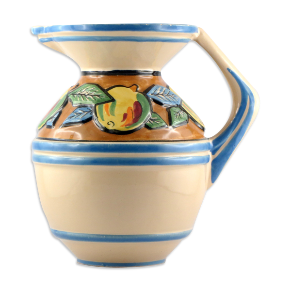 Pichet ancien Pol Henriot Quimper faïence art deco 1930/sevellec - Bon état sur Selency