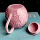 Théière en barbotine rose