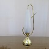 Lampe en laiton doré et verre royal lumière 1960