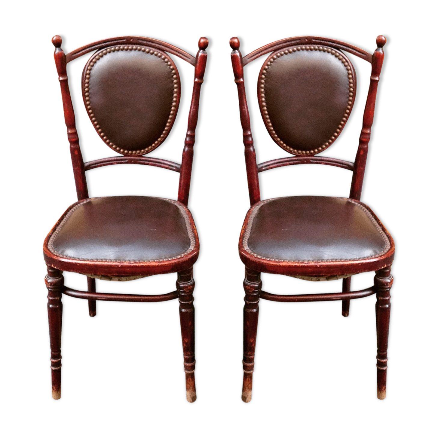 Paire de chaises bistrot 1900