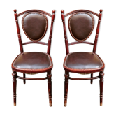 Paire de chaises bistrot 1900