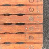 Pair of vintage folding wooden stools from Tyrol mountain