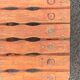 Pair of vintage folding wooden stools from Tyrol mountain