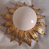 Gilded metal ceiling lamp