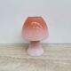 Peil & Putzer pink glass mushroom table lamp, 1970s