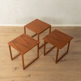 "The Cube" nesting tables by Kai Kristiansen for Vildbjerg Møbelfabrik, 1960s