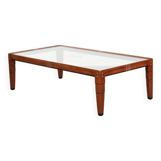 Beautiful Art Deco design coffee table with a glass top