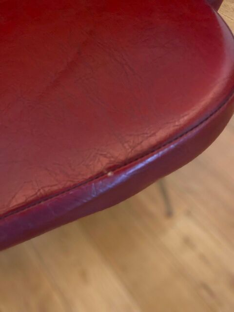 Pair of vintage armchairs in imitation leather from the 60s/70s