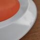Ceiling light or circular wall light in orange lacquered metal and perspex 1960