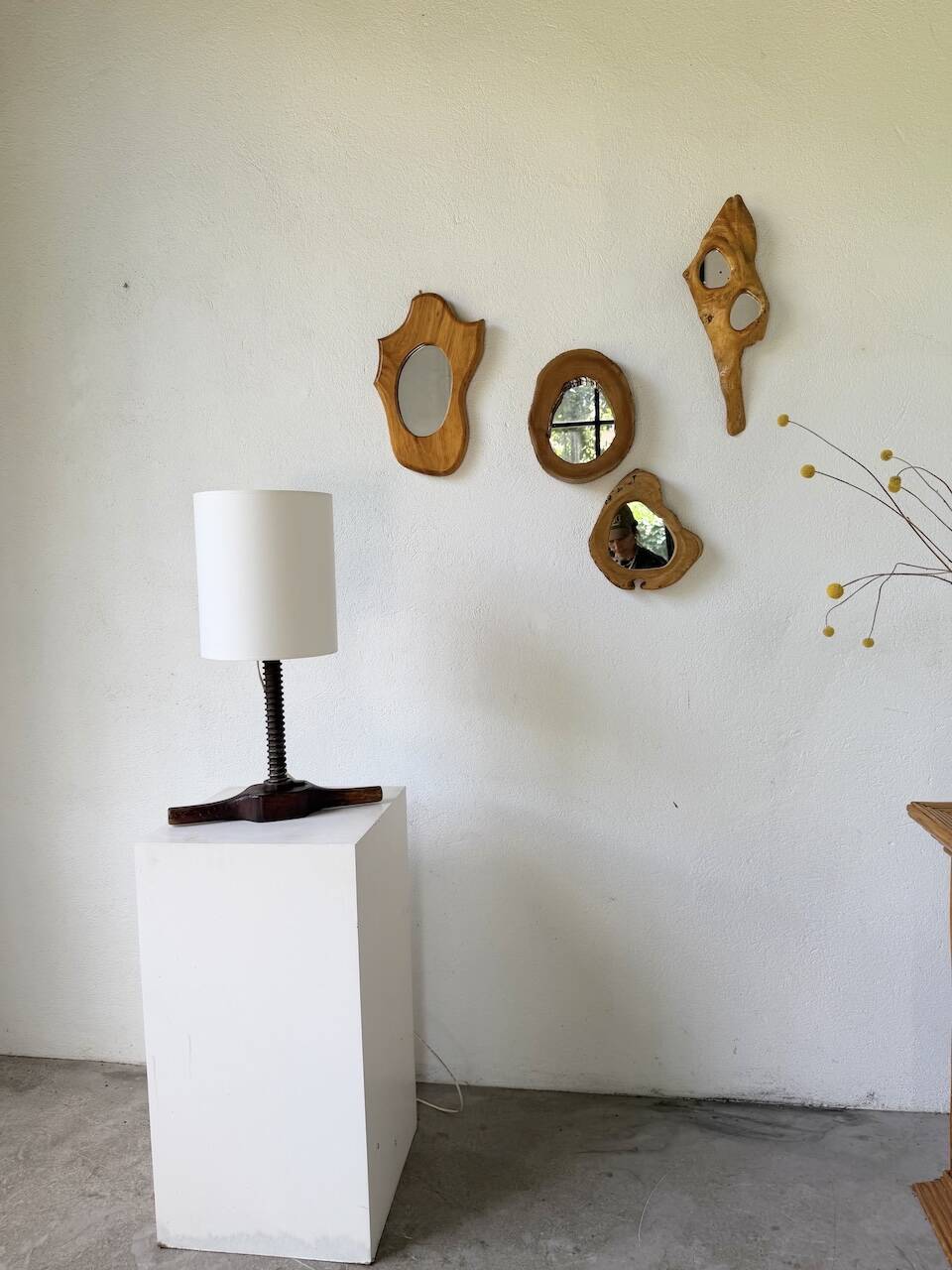 Lampe de table brutaliste artisanale 1950