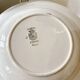 6 deep plates Digoin & Sarreguemines, emerald green floral decoration