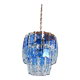 Zero Quattro chandelier, murano blue cut glass, Italy, 1970