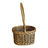 Two-compartment wicker bottle holder