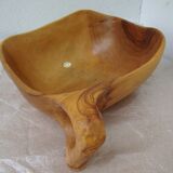 Olive wood fruit cup Marked Jean paul Brain Vallauris