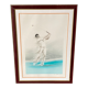 Lithograph Maurice Fillonneau Golfer 144/600 Aqua-Blues Certificate