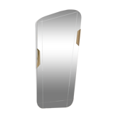 Miroir forme libre années 70 - 33x76cm