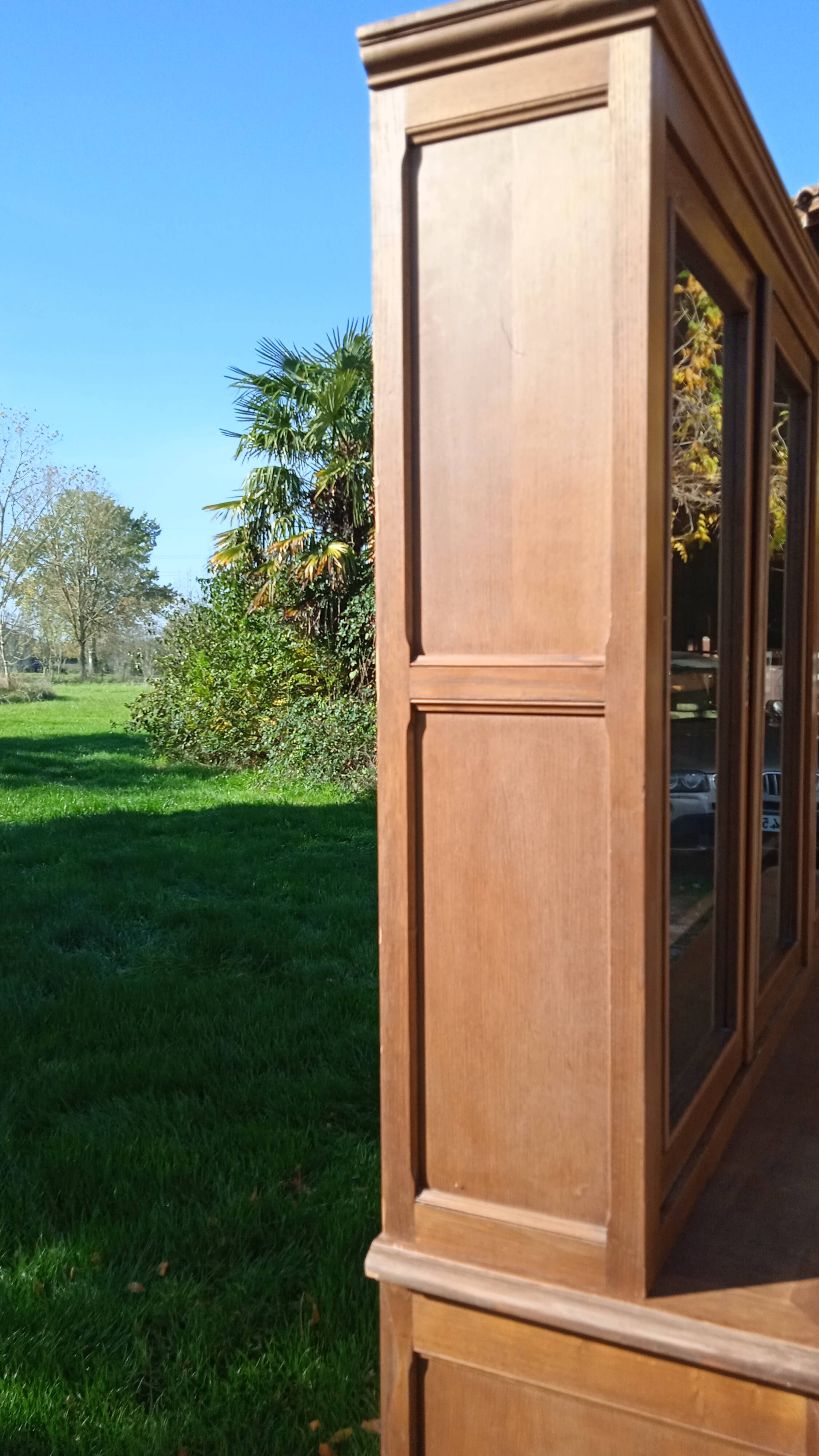 Large Louis Philippe style oak bookcase