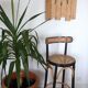 Wooden and canning bar stool