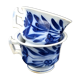 2 tasses à café sarreguemines et digoin décor fleuri bleu