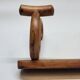 Double Bistro Coat Rack Curved Wooden Hanger Early 20th Century