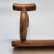 Double Patère bistrot Porte Manteau en bois courbé début XXème