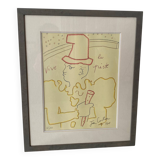Lithograph, Long Live the Track, Jean Cocteau