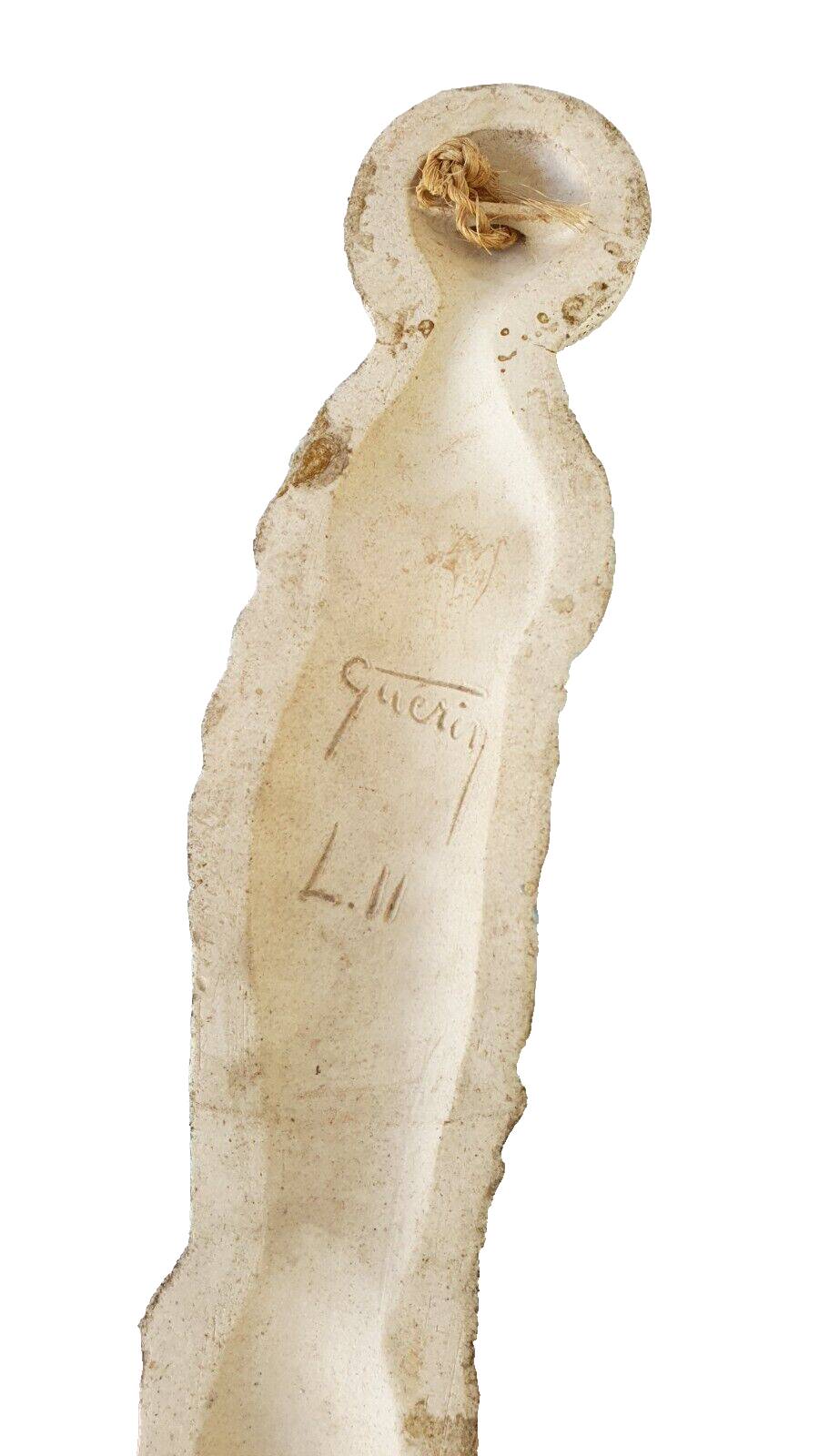 Holy Virgin Wall Sculpture 34 Cm Signed Guérin L 11