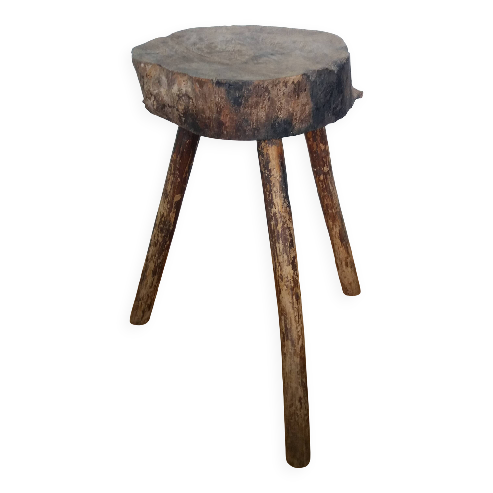 Brutalist tripod farm stool