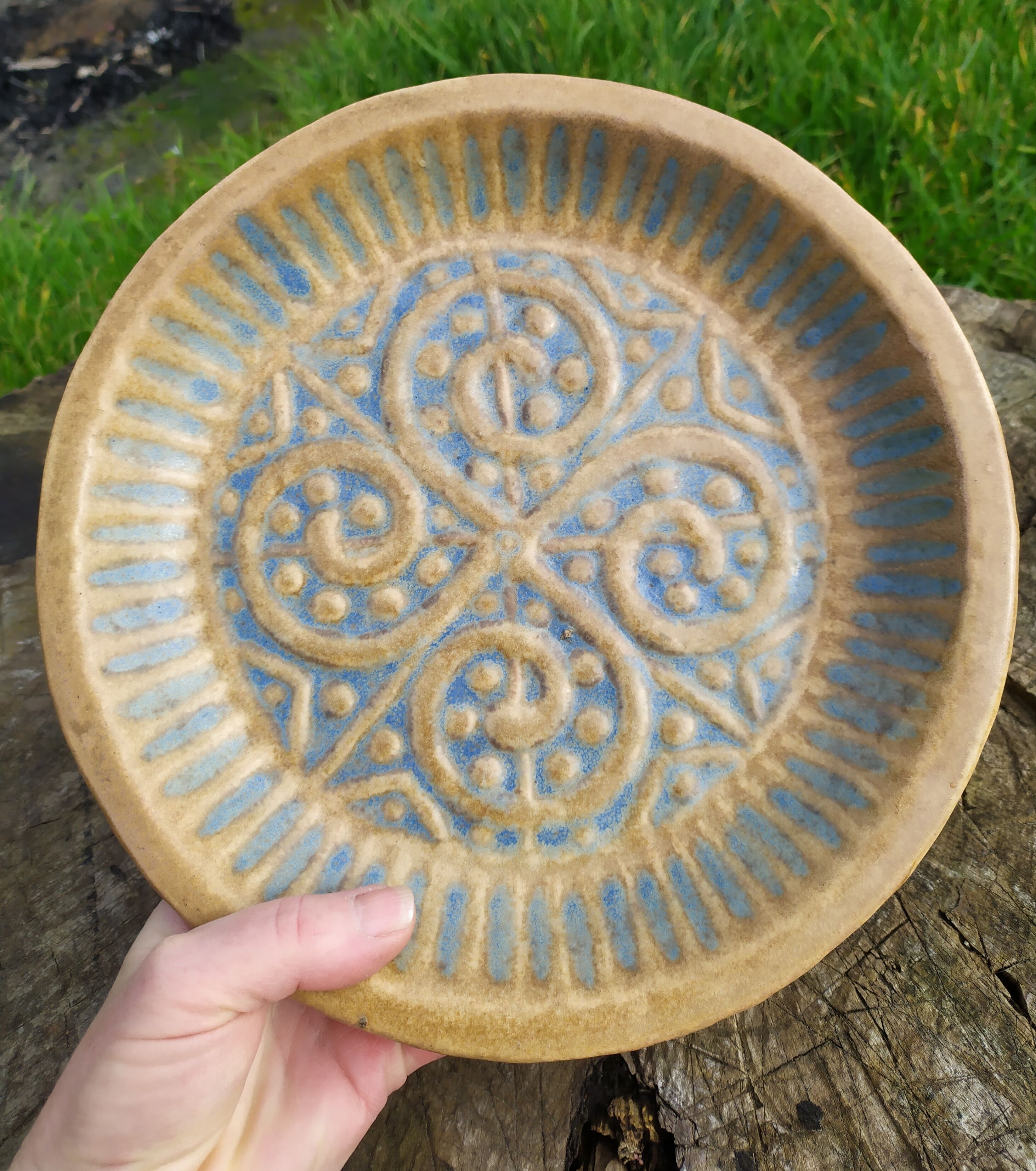 René Quillivic's Celtic sandstone décor plate