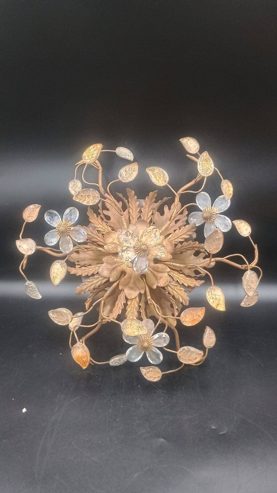 Florentine wall light or ceiling light by Banci Firenze, 1970s Maison Baguès.