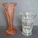 2 Art Deco vases in moulded glass