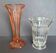 2 vases Art déco en verre moulé