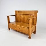 Pine Wooden Hall Bench, 1970s