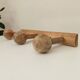 Old folk art wall coat rack