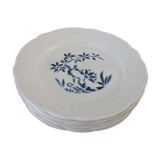 Set of 6 Digoin dessert plates