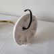 Porcelain, brass and glass wall lamp