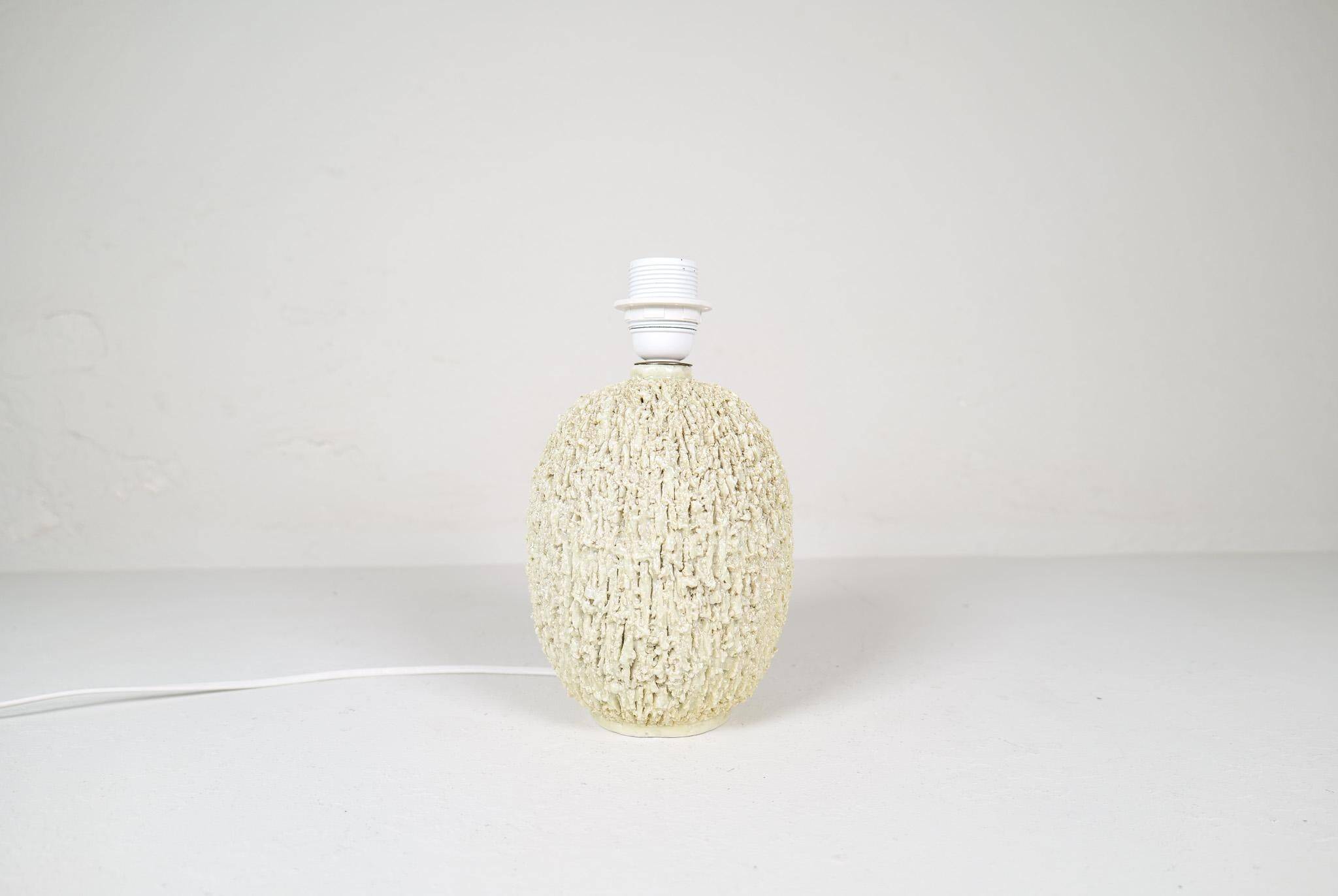 Large modernist mid-century table lamp "Chamotte" Gunnar Nylund Rörstrand, Sweden