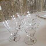 6 crystal water glasses