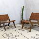 Deux fauteuils marocain en cuir