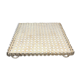 Former vintage flat underside white metal perforated around 1950