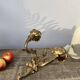 Wall lamp in gilded bronze style Louis XV rocaille with 2 branches