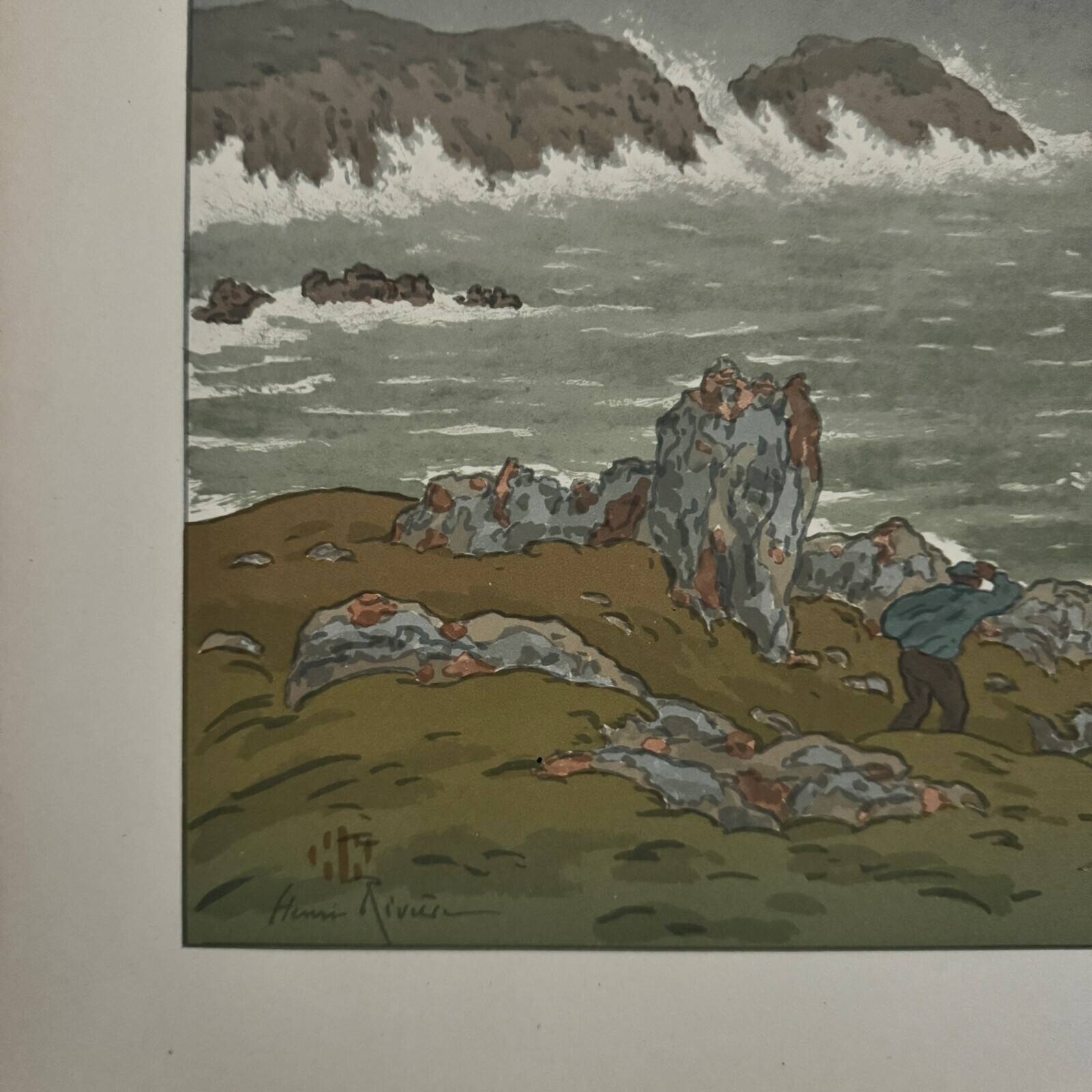 Lithograph by Henri Rivière The Magic of the Hours - The Storm