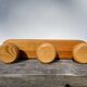 1980 pine wood wall coat rack