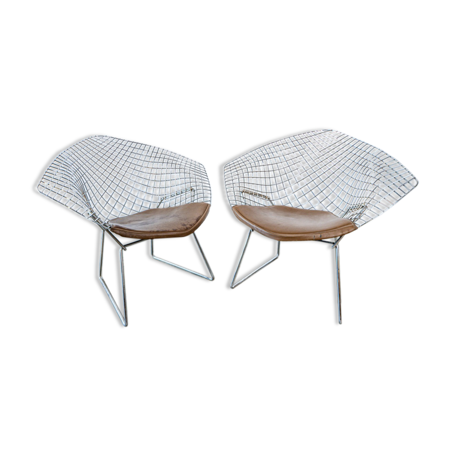 Knoll Bertoia Diamond armchairs