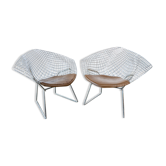Paire de fauteuils Diamond d'Harry Bertoia pour Knoll